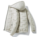 Fashion Men Hiking Down Cotton Jacket Hooded Parkas Zip Pocket Fashion Outerwear Casual Padded Jacket and Coat Men Autumn Winter