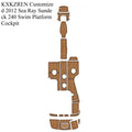 KXKZREN Customized 2012 Sea Ray Sundeck 240 Swim Platform Cockpit Self-adhesive 5mm Flooring Pad EVA Foam Decking Sheet Mat