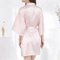 RB030 Sexy Large Size Satin Night Robe Lace Bathrobe | SAMAG