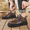 Men's casual shoes four seasons handwork comfort outdoor work shoes fashion Joker youth tide shoes business party leather shoes