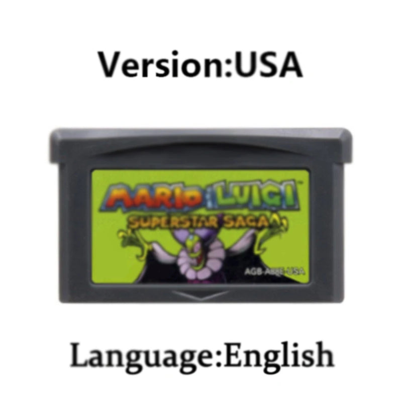 Mario GBA Games cards EUR USA Version GBA Game Cartridge 32 Bit Video Game Console Card Series Super  Wario Land4
