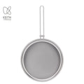 Keith 1000ml Titanium Fry Pan No Coating Folding Handle & Storage Bag  Portable Cookware for Hiking  Backpacking Camping