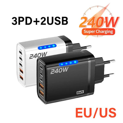 240W USB C PD Fast Charger Quick Charge3.0 Type C Phone | SAMAG