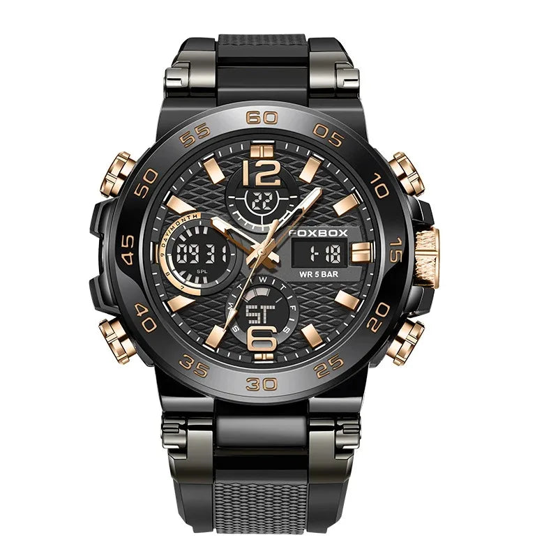 LIGE Electronic Men's Wristwatch Luxury LED Display Luminous Sports Man Watch Waterproof Military Quartz Alarm Date Watches Male