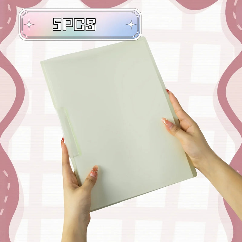 A4 Document Holders,Creative And Minimalist Transparent Book Clips, Exam Paper Folders, Plastic Office And Resume Report Folders
