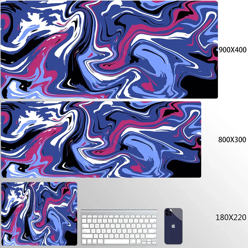 Strata Liquid 900x400 Mouse Pad Computer Laptop Anime Keyboard Mouse Mat XXL Large Mousepad Keyboards Gamers Decoracion Desk Mat