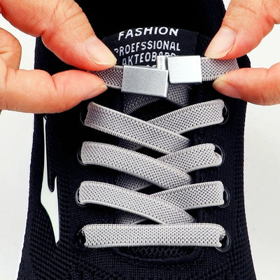 Magnetic Lock Shoelaces Without ties 8mm Wide Flat | SAMAG