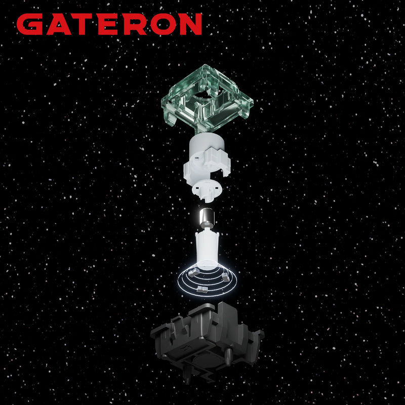 GATERON Magnetic Jade Gaming, Attraction, Silent Switch, Freely Setting, HE Hall Sensor HIFI Sound for Magnetic Keyboard Gaming