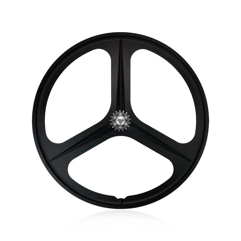 MAGICBROS Fixed Gear Bike Front Wheel 700C Three-Spoke Magnesium Alloy Hub One-Piece Track Bike Single Wheel Hub for Fixed Gear