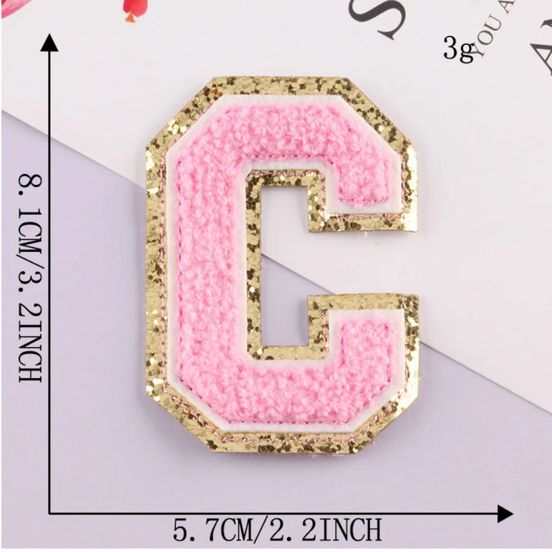 On Clothing Towel English Alphabet Decoration DIY Applique Accessories Patches Clothing Badges Clothes Embroidery Appliques
