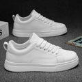 Men's Vulcanized Shoes Casual Low Top Flat Sneakers White Shoes Zapatillas Hombre Chaussure Homme Drop Shipping Leather Black