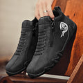 Men's Trendy Casual Side Zipper Short Boots Fashionable Flat Bottom Shoes Versatile for Outdoor Sports