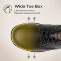 Fitville Men'S Shoes Wide Width Leather Slip-On Casual Shoes Lightweight For Swollen Feet With Arch Support Pain Relief