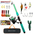 Telescopic Fishing Rod Spinning Reel Full Kit Complete | SAMAG