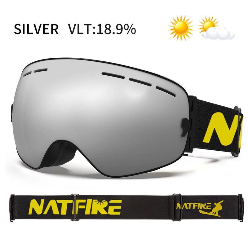 Ski Goggles Pro 100% UV400 Protection Anti Fog | SAMAG