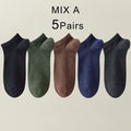 5 Pairs Spring Summer Thin Men's Bamboo Fiber Socks Short | SAMAG