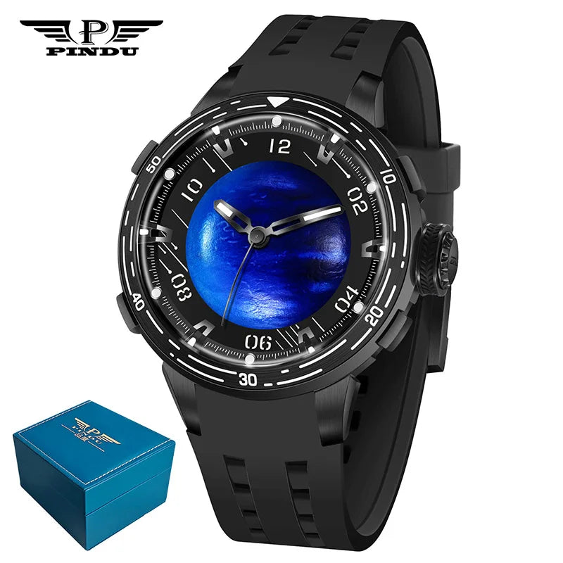 PINDU Design Original New Brand Wristwatches Miyota 8215 Planet Theme Series Mechanical Watch Men's - Visuel 10 | SAMAG