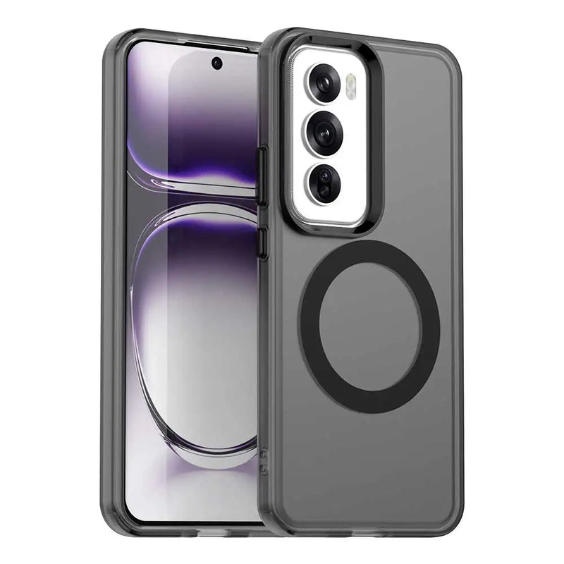 Magnetic For Magsafe Wireless Charge Cases For OPPO Reno 12 Pro Reno12 Reno12Pro 5G Shockproof Candy Color Bumper Cover