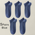 5 Pairs Spring Summer Thin Men's Bamboo Fiber Socks Short | SAMAG