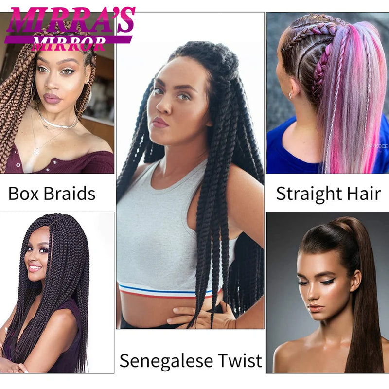 Purple Braiding Hair Extensions Pre Stretched Soft Yaki Synthetic Jumbo Braids DIY Ponytail Braid Pink Grey Orange Red Blue Hair