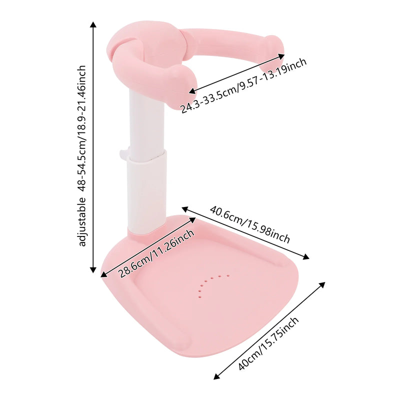 Baby Bathing Stand, Baby Bath Tub, Toddler Bath Seat, Adjustable Shower Tower with Anti-Pinch Design, Non-Slip Base, Shower Head Holder, Ergonomic Support for Infant 6-36 Months