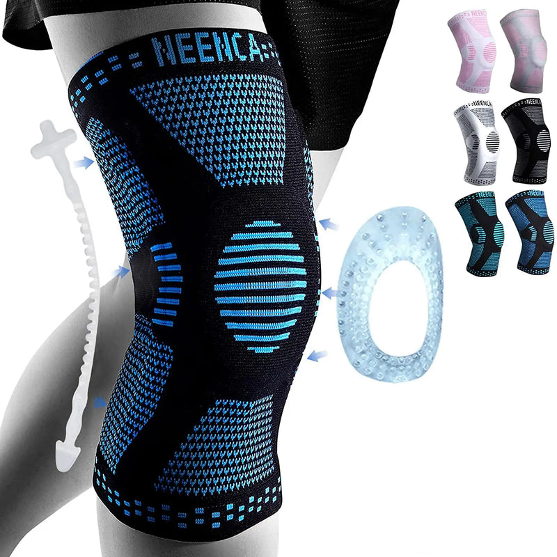 NEENCA Copper Knee Brace Knee Support with Patella Gel Pad &Side Stabilizers for Knee Pain Sport Arthritis ACL Joint Pain Relief