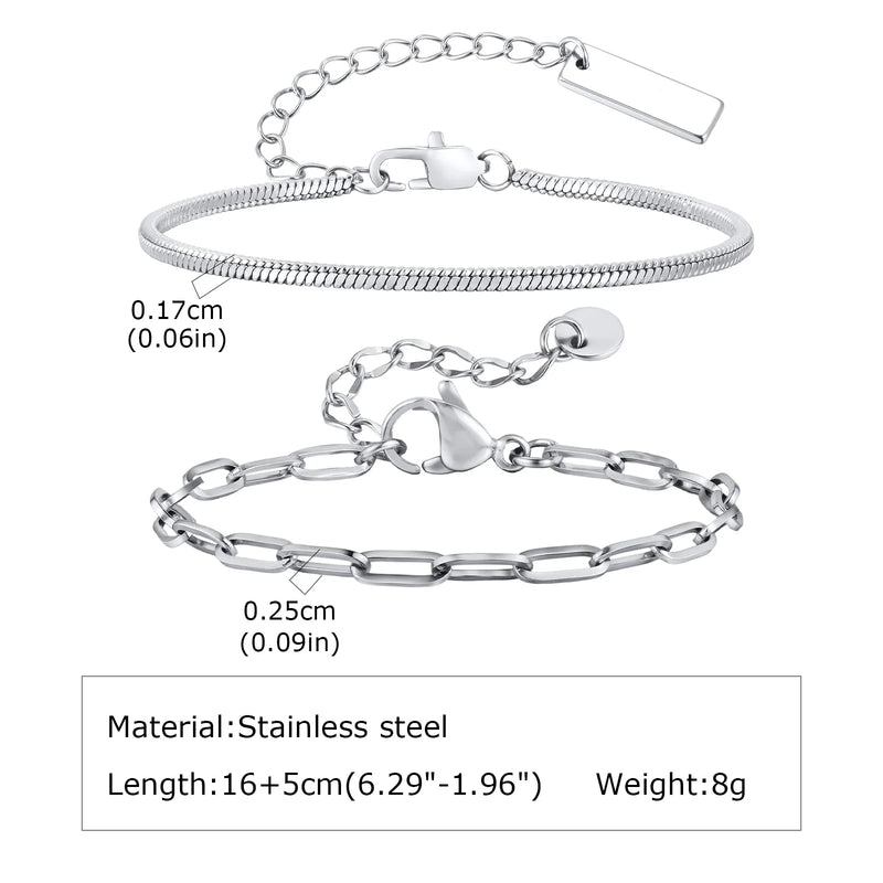 1/2/3pcs Chain Bracelet for Men Women, Stainless Steel Twisted Rope Cuban Wristband, Hip Hop Minimalist - Visuel 10 | SAMAG