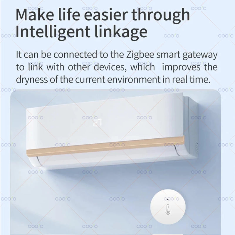 Ewelink Zigbee Temperature And Humidity Sensor Remote Monitor Battery Powered Works With Alexa Google Home Zigbee2MQTT