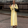Tuularose Women Long Dress 2 Piece Solid Knitted Spaghetti Strap Dress Long Sleeve Cardigan Set Casual Fashion Female Dress Set