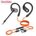 Oneodio OpenRock Lin 10 Wired Earphones Open Ear Headphones With AI ENC Mic USB/Type C Air Conduction Office PC Headset For Zoom