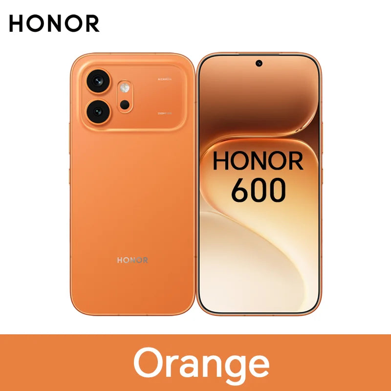 HONOR 600 5G Smartphone EU Version Snapdragon 7 Gen4 6.57” AMOLED Display 6400mAh 80W SuperCharge 8GB+256GB/512GB 200MP AI Ultra Night Camera OIS Metal Unibody Design NFC IP68