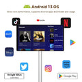 21.5 Inch 4+64GB TV Mini Smart Android Televisor on Wheels Movable Charging Battery Interactive LED Portable TV for Business