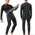 2 Pcs/Set Camouflage Long Sleeve Thermal Underwear Men Front Open Long Johns Pants Winter/Autumn Warm Suit Print Man Sleepwear