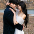 Zoci Elegant Off Shoulder Sheath Korea Wedding Dress - View 2 | SAMAG