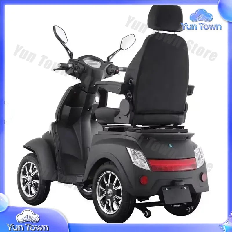 Heavy Duty Folding Walker with 4 Wheels Electric Mobility Scooter for Elderly and Disabled for Fast Transportation