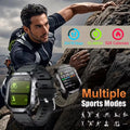 2026 New Military Smart Watch Men IP67 3ATM Outdoor Sports Fitness Tracker Blood Pressure Health Monitor BT Calls GPS Smartwatch