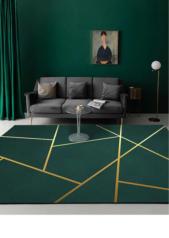 Modern Luxury Rugs Living Room Decoration Home Large Carpet for Bedroom Children's Room Decor Floor Mats Green Porch Doormat