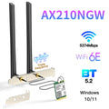Wi - Fi 6E AX210NGW Wireless Card 5374Mbps BT5.3 Desktop Kit Antenna 802.11ax Tri - Band 2.4G/5Ghz/6G Than - Visuel 2 | SAMAG