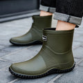 Men Rain Boots Fashion Mid-calf Rubber Boot Outdoor Waterproof Garden Work Shoe Non Slip Fishing Rubber Galoshes Men Rubberboots