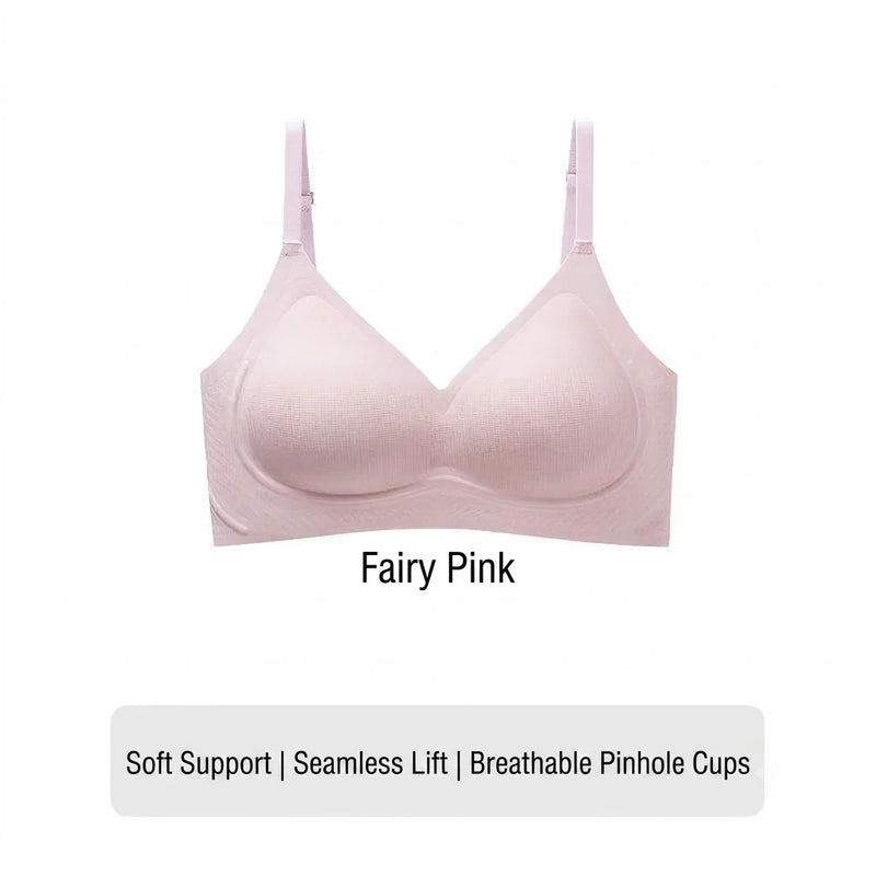 Women Seamless Wireless Bra Push Up Cooling Breathable Lift Anti-Sagging Comfort Bralette for Small Chest