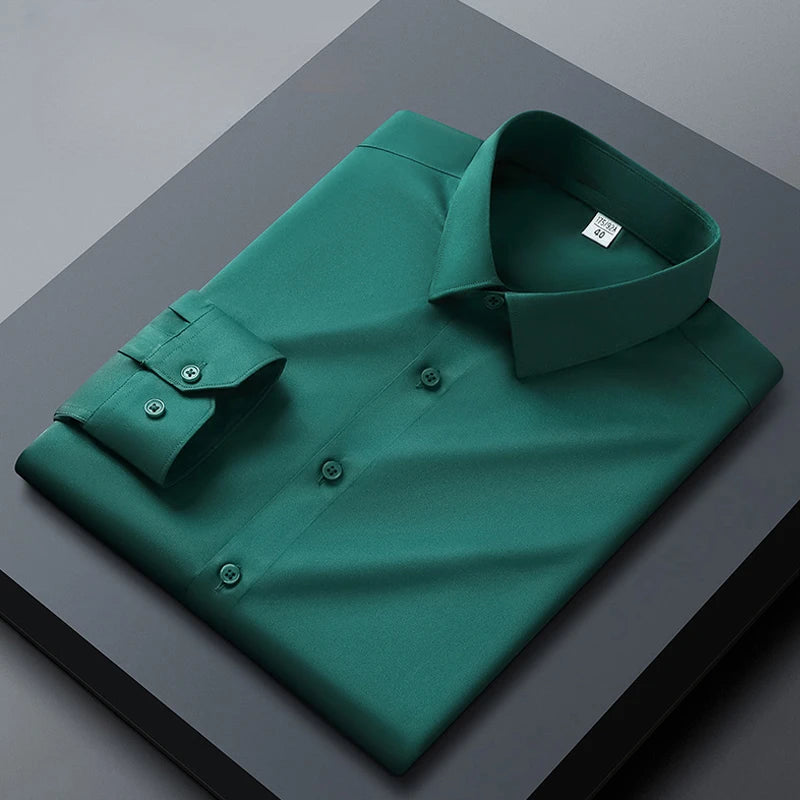 Long sleeved shirt for men's business casual orange | SAMAG