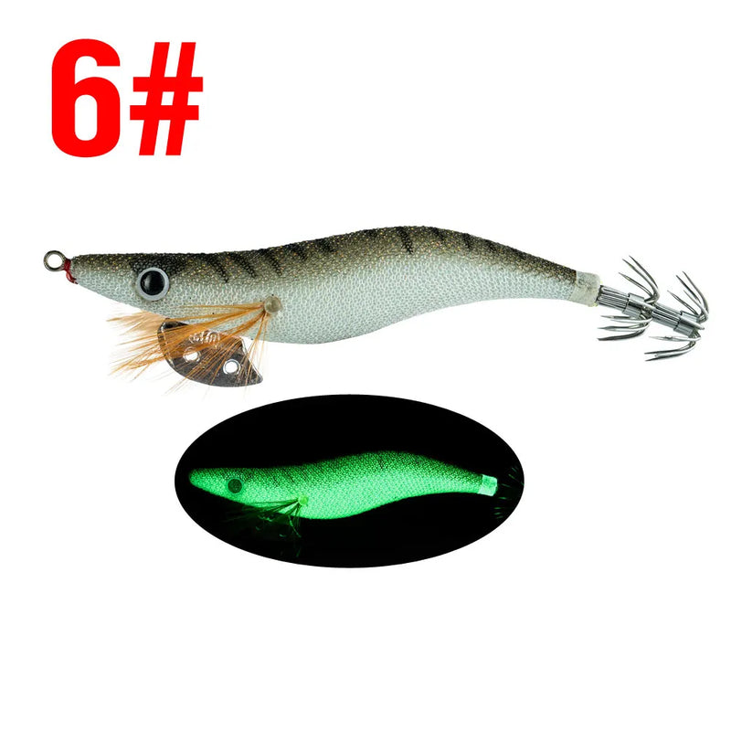7.2G-14G Squid Jig Hard Fishing Lure Shrimp Prawn | SAMAG