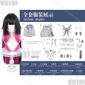 Damselette Columbina Game Genshin Impact Cosplay White Purple Dress Lolita Girl Woman Wig Headwear Halloween Cos Comic Con Suit