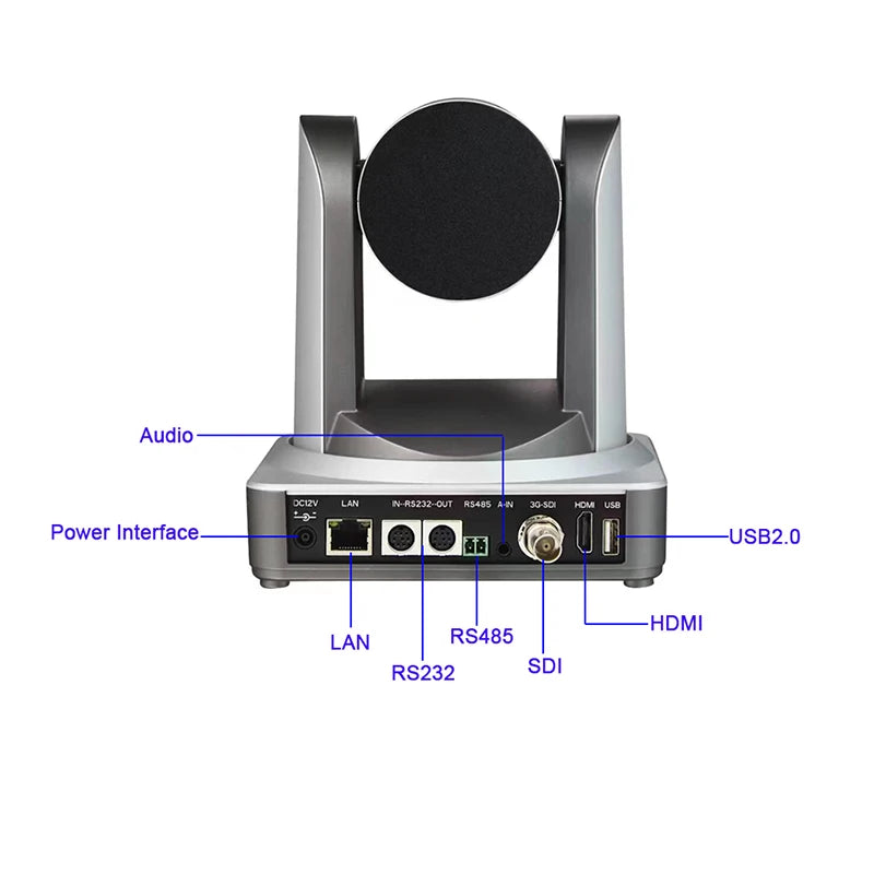2MP 1080P 60/50fps Network Live Streaming PTZ Camera POE HDMI SDI 20x Optical Zoom RTMP RTSP
