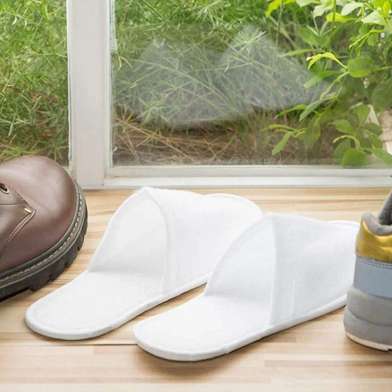 20/40/80 Pairs Spa Slippers for Guests Closed Toe Disposable House Hotel Slippers for Men Women Hotel Home Disposable Slippers