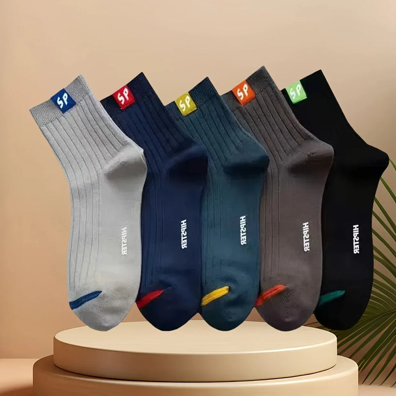 5 Pairs Men's Anti-Odor Thick Long Socks - New Autumn | SAMAG