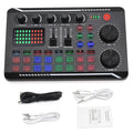 F998 Live Sound Card With DJ Mixer Effects Voice Changer Bluetooth-compatible Audio Interface Mixer For Live Streaming Singing
