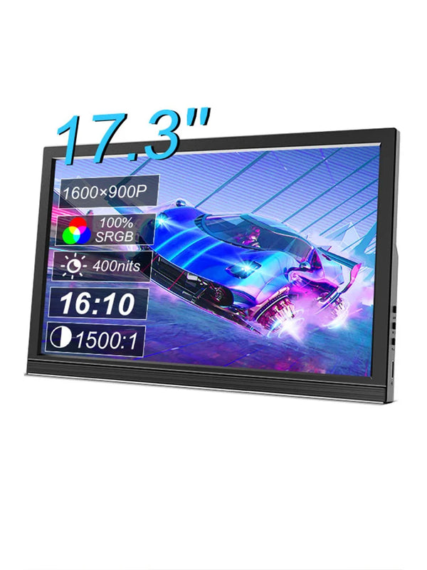 17.3 Inch Portable Monitor 1920X1080 16:10 250cd/m2 Gaming Computer Expand Display PC Raspberry For XBox PS4/5 Switch Loptop