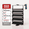 Built-in Height Adjustable Shoe Cabinet Closet Space Saving 360° Rotating Shoe Rack, Multi-layer Shoe Holder Storage Organizer