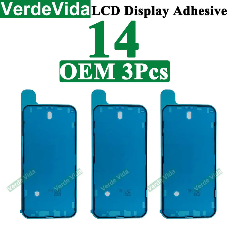 VerdeVida 3pcs OEM Screen Display Adhesive for iPhone 13 Pro Max 11 12 13 14 15 Plus XS X LCD Waterproof Glue Sticker Frame Seal